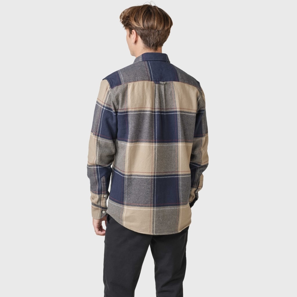 Klitmøller M Claus Shirt Sand Navy Red