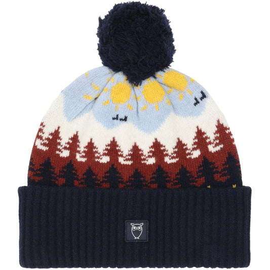 Knowledge Cotton Apparel M Fair Isle Beanie Multi Color