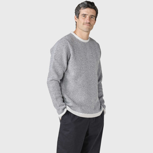 Klitmøller M Keld Knit Pastel Grey Black