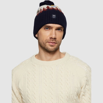 Knowledge Cotton Apparel M Fair Isle Beanie Multi Color