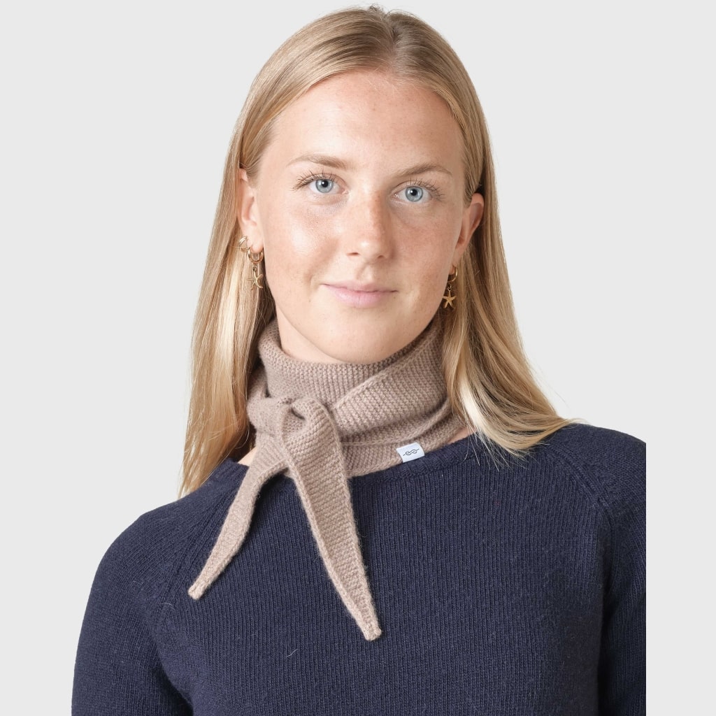 Klitmøller W Violet Small Knit Scarf Sand