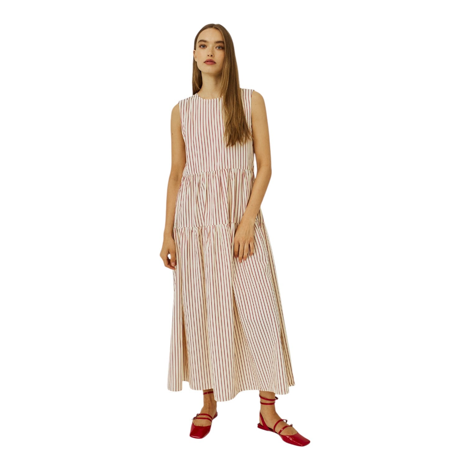 Norr Linna Maxi Dress Dresses Red Stripes