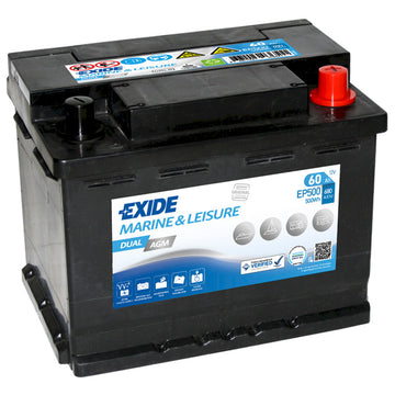 Exide Dual AGM batteri, 60 Amp