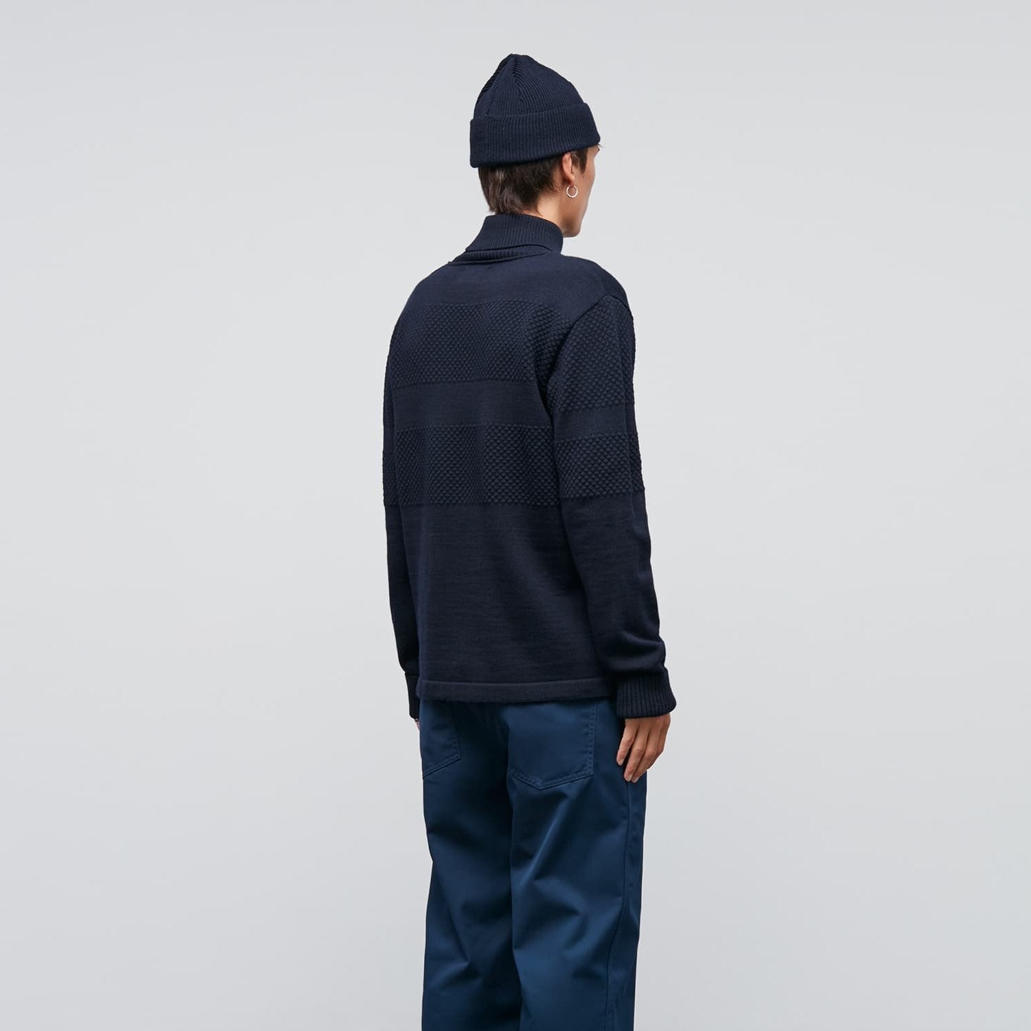 Mads Nørgaard M Wool Klemens Knit Kansas Sky Captain