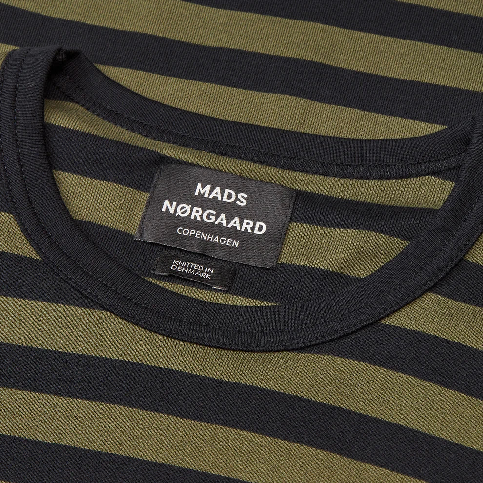 Mads Nørgaard M Midi Rib Tobias Tee LS Kalamata Jet Black