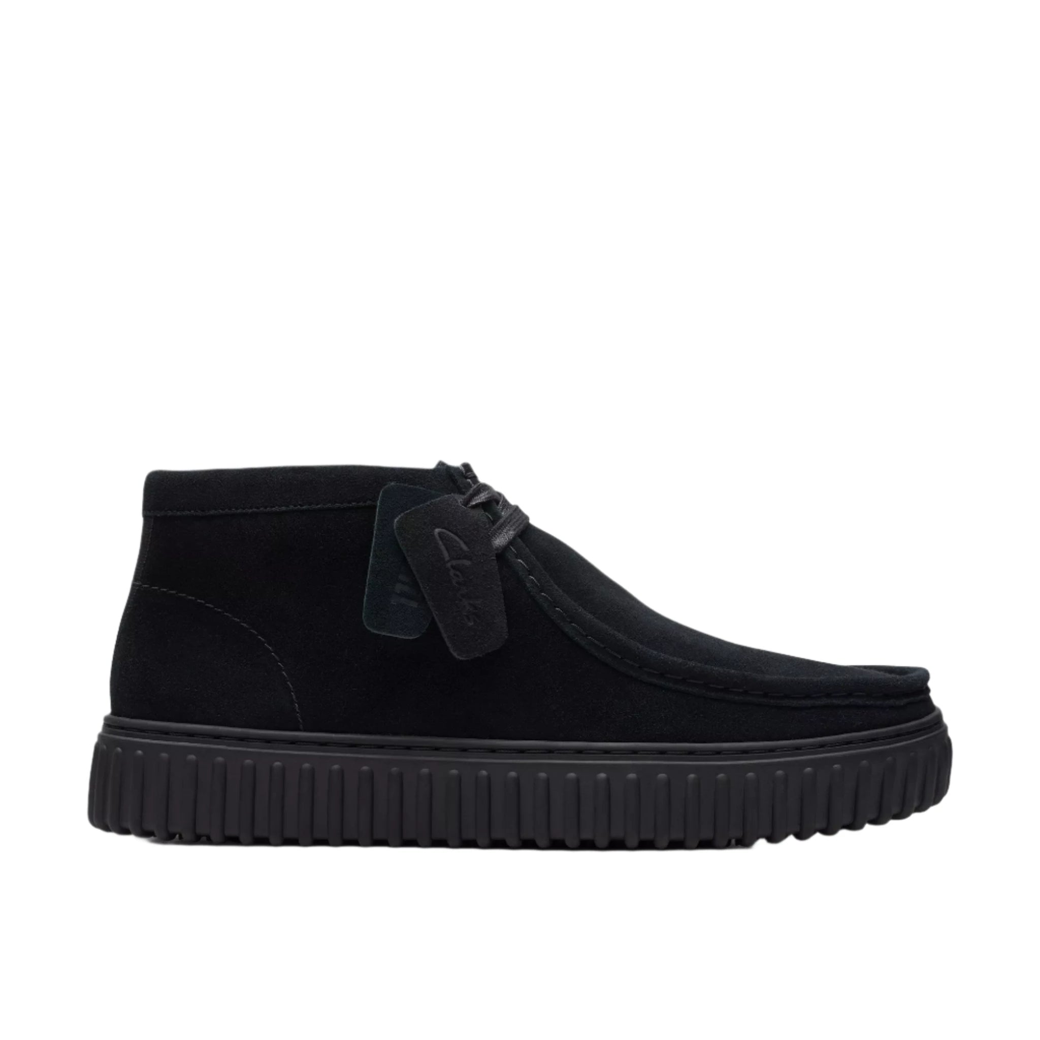 Clarks M Torhill Hi Black Suede