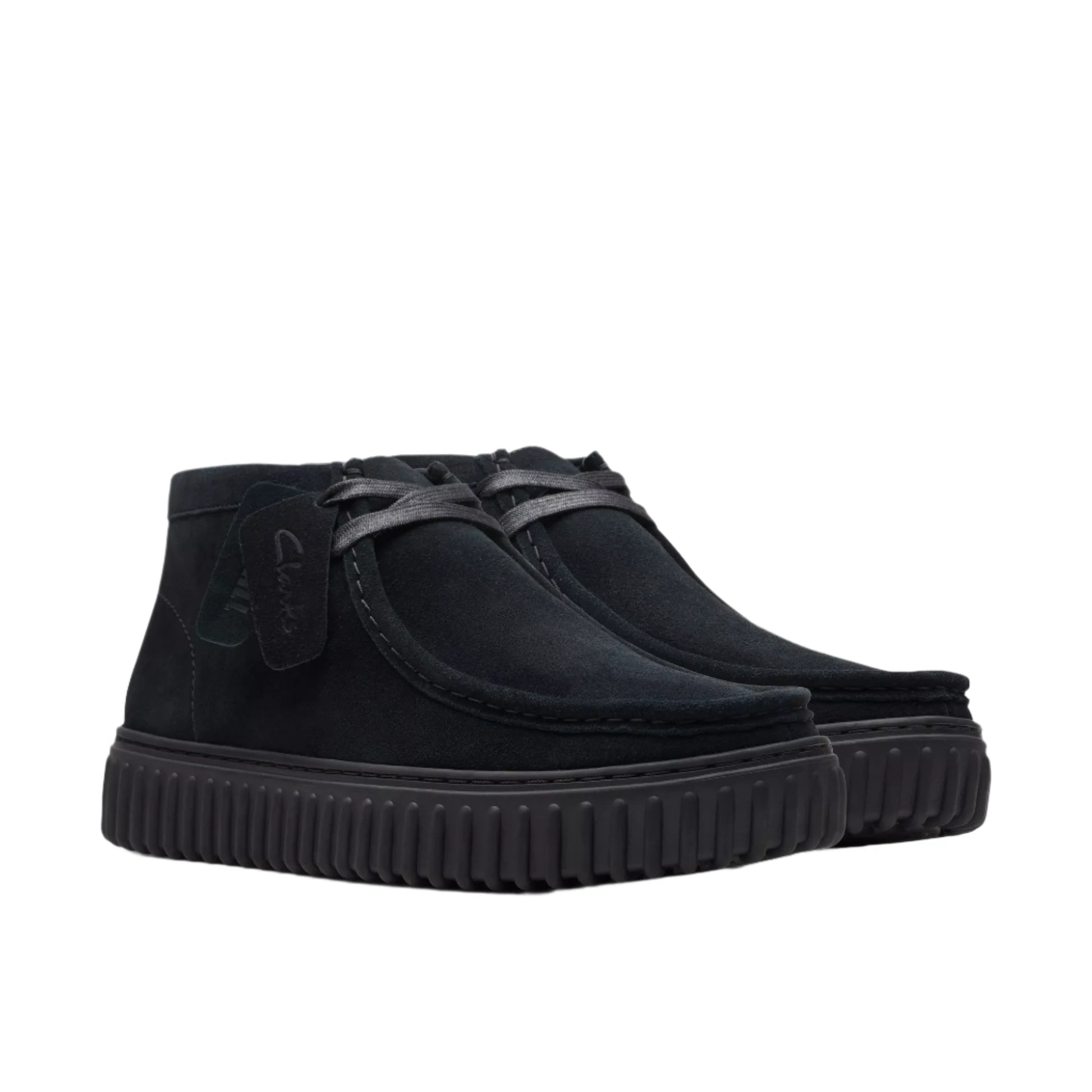 Clarks M Torhill Hi Black Suede