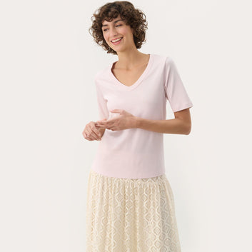 Part Two RatansaPW TS T-shirt Mauve Chalk