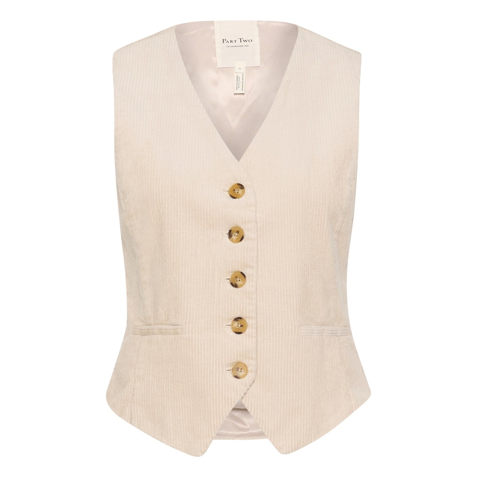 Part Two W Linka Vest French Oak