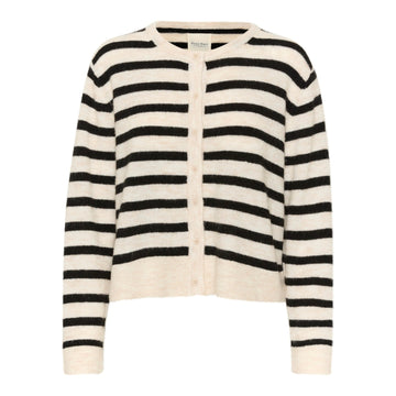 Part Two W LinikaPW Cardigan Black Stripe