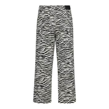 Co'couture W Zion Zebra Crop Pants Off White Black