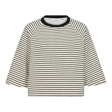 Co'couture W Erin Stripe Tee White Black