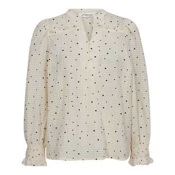 Co'Couture W Tess Dot Blouse Off White