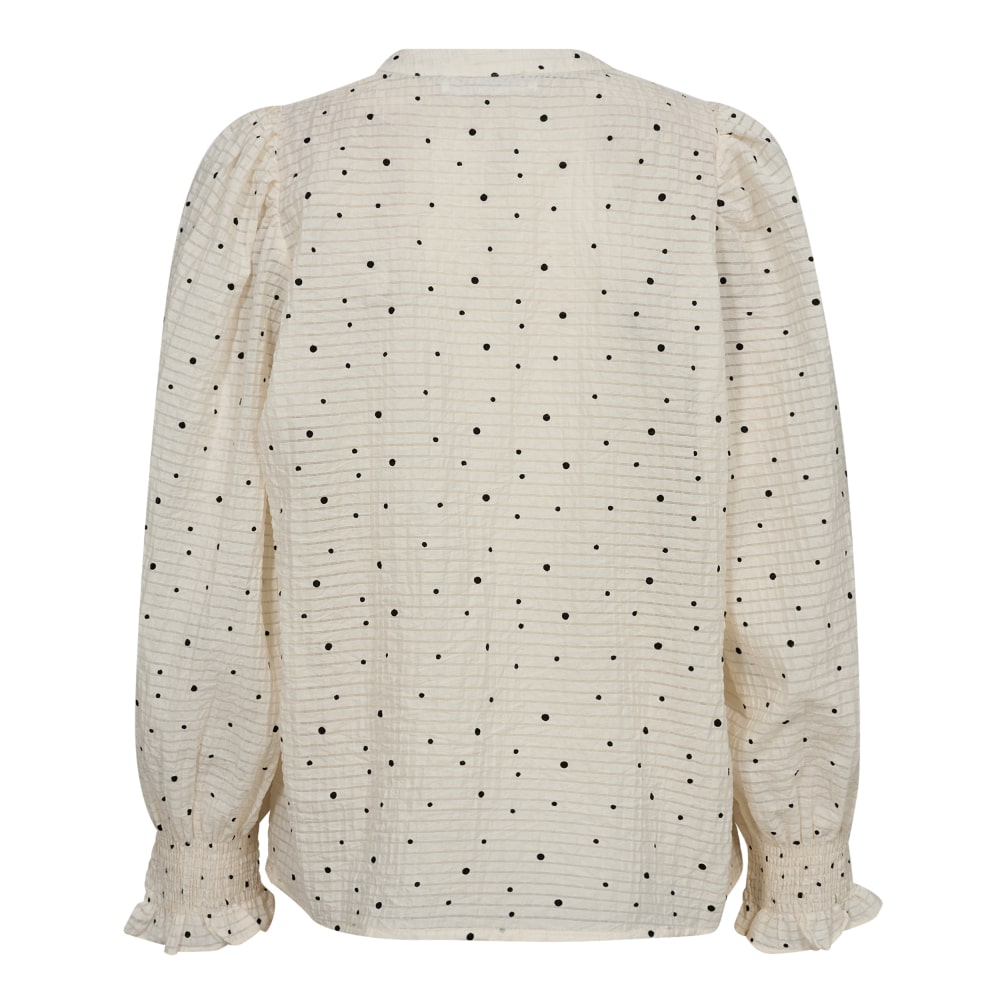 Co'Couture W Tess Dot Blouse Off White