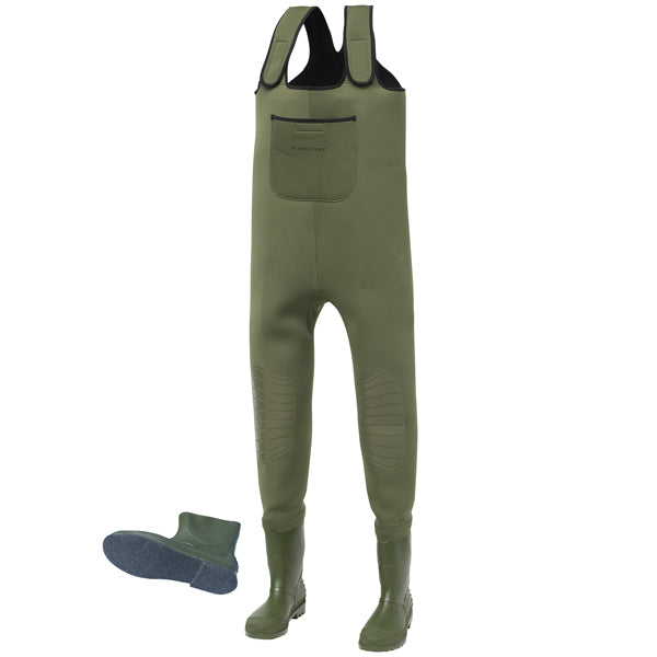 Kinetic Neogaiter Neopren waders armygrøn, str 38-39