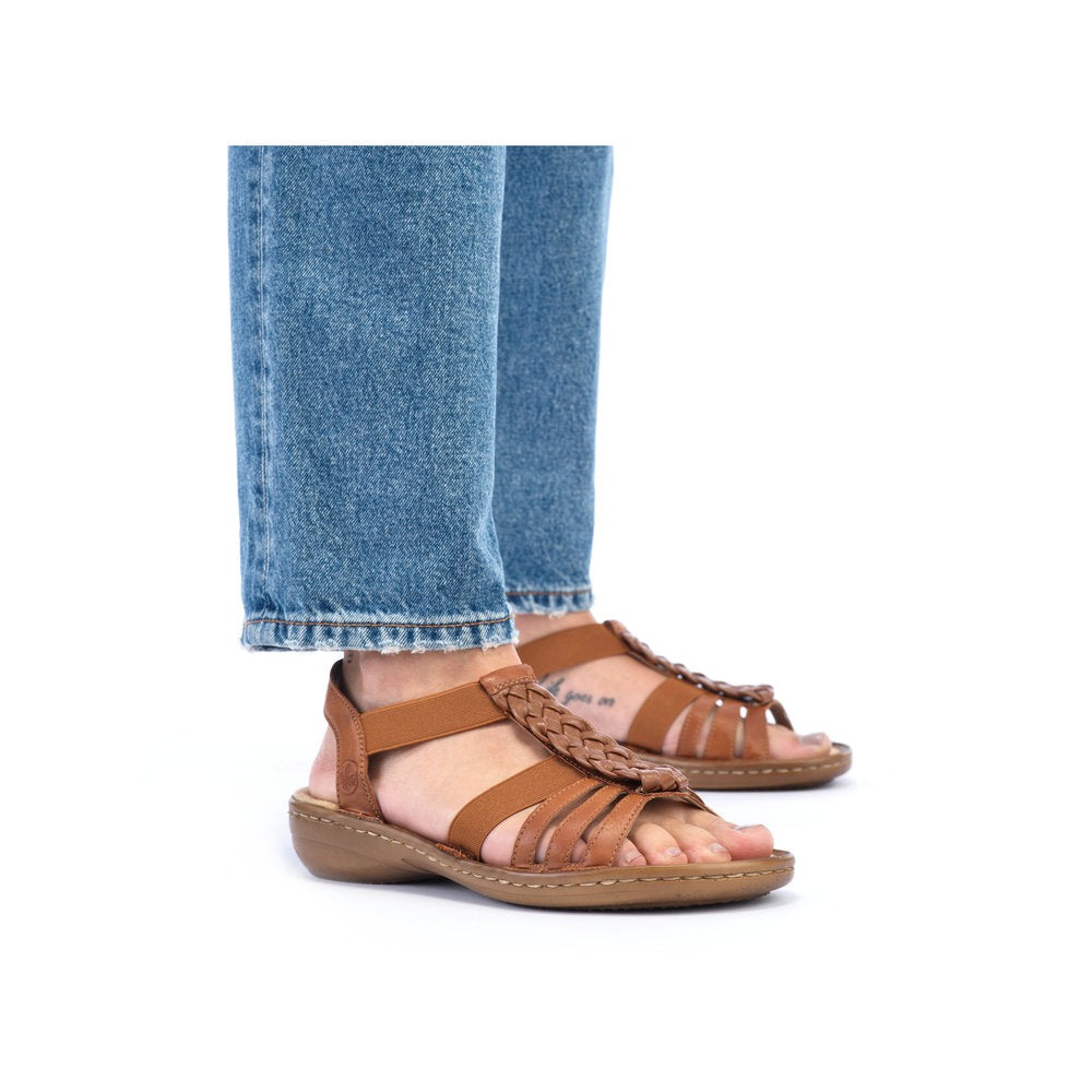 Rieker W Sandal med Flet Brown