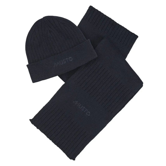 Musto Marina Beanie and Scarf Gift Set Navy