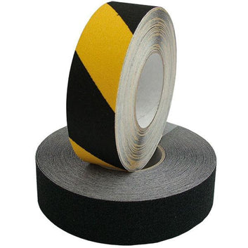 PSP Heavy Duty anti-skrid tape, Sort/gul 50mm