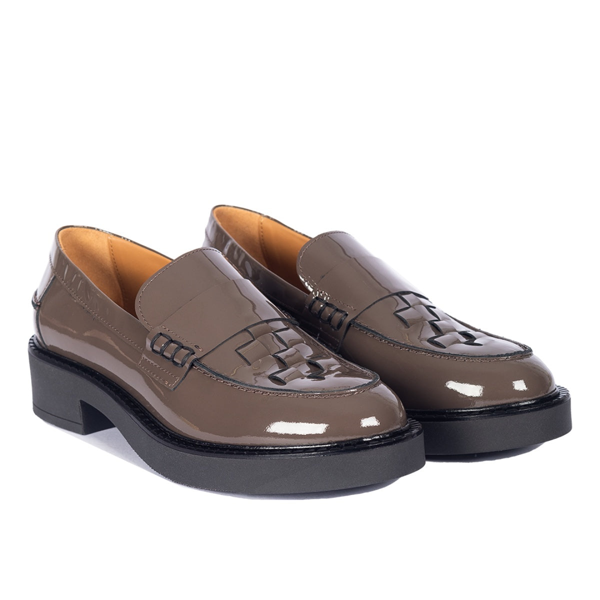 Angulus W Flet Loafer Walnut