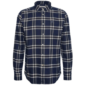 Barbour M Bromley Tailored Checked Shirt Navy