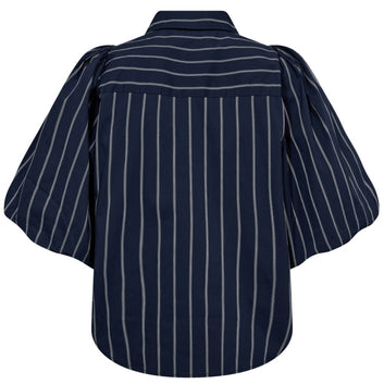 Co'couture W Sebi Stripe Puff Shirt Navy