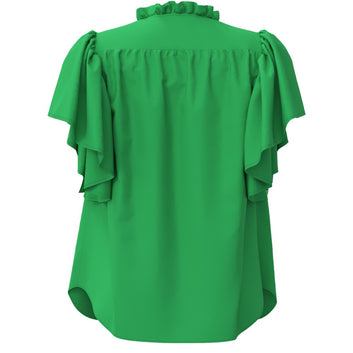 Co'couture W SunriseCC SS Frill Top Green