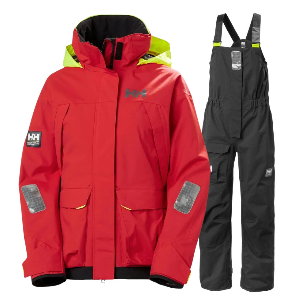 Helly Hansen W Pier 3.0 Sejlersæt Rød/Sort