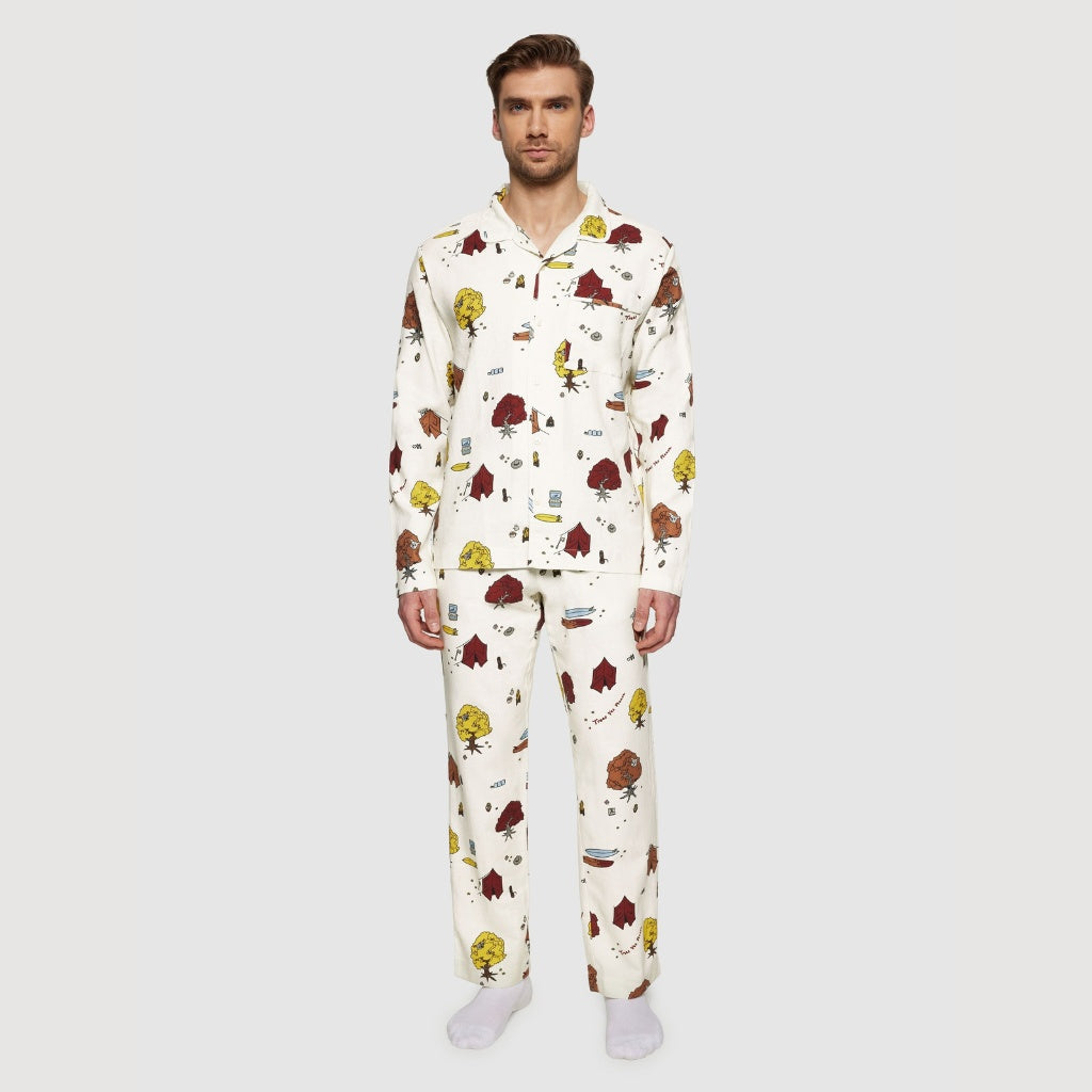 Knowledge Cotton Apparel M Pyjamas Set White