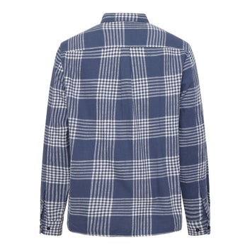 Knowledge Cotton Apparel M Reg Fit Shirt Blue Check