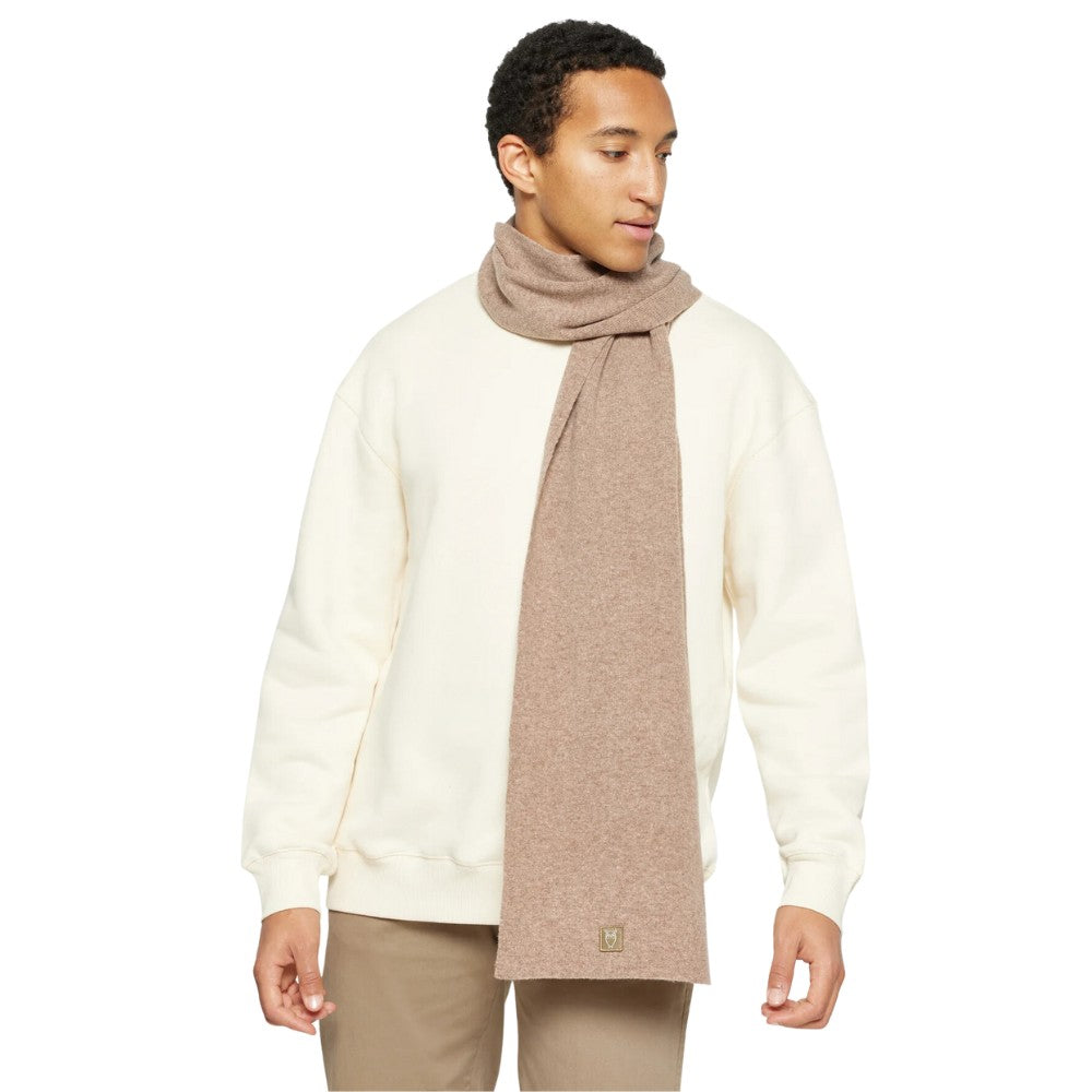 Knowledge Cotton Apparel M Rib Knit Wool Scarf Kelp Melange