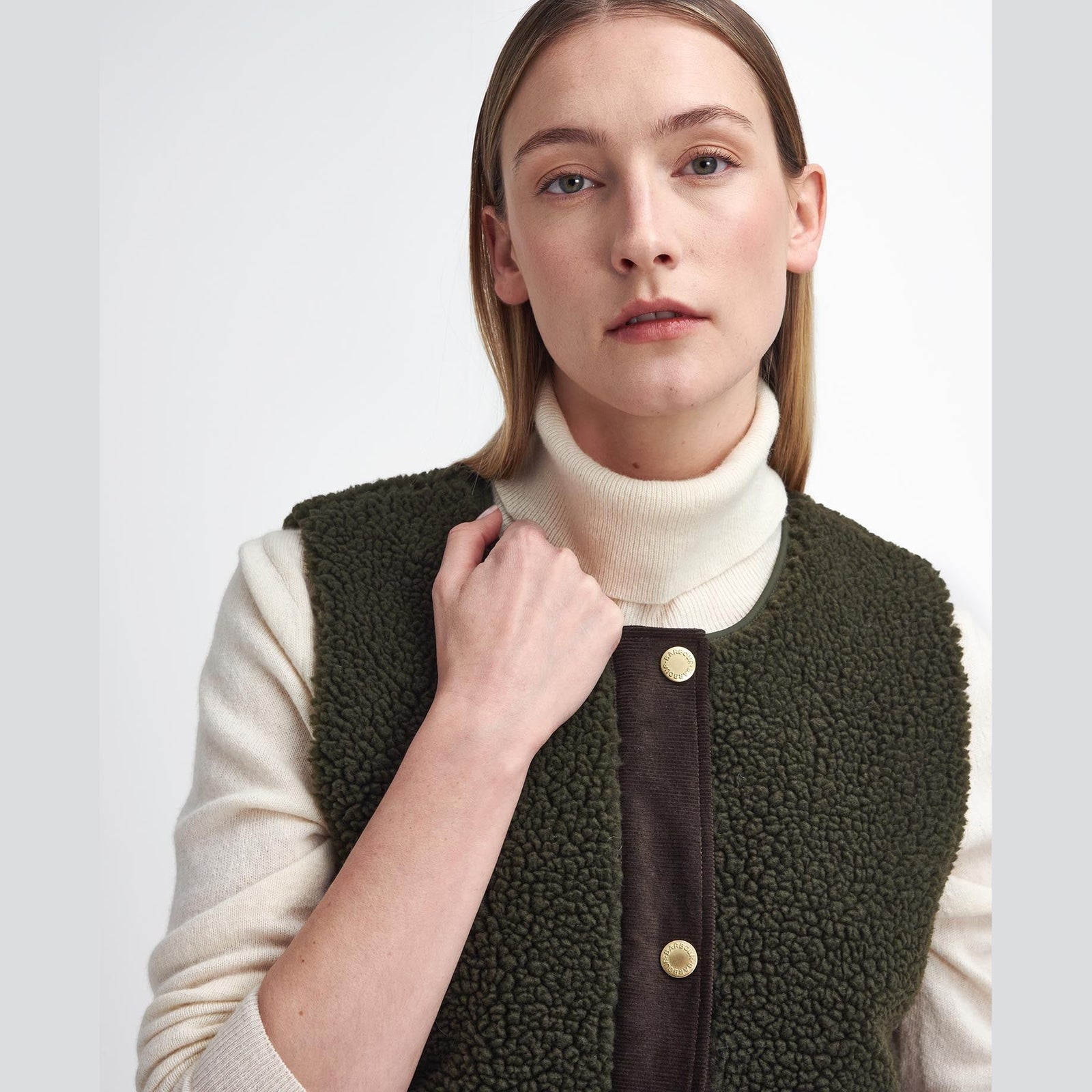 Barbour W Dulcie Liner Vest Olive