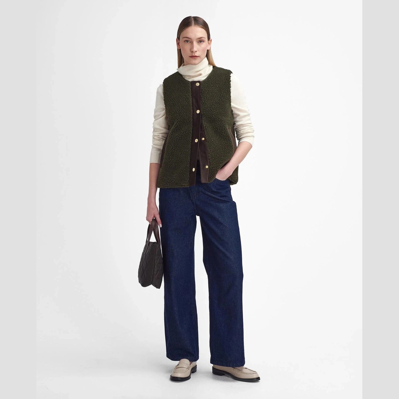 Barbour W Dulcie Liner Vest Olive