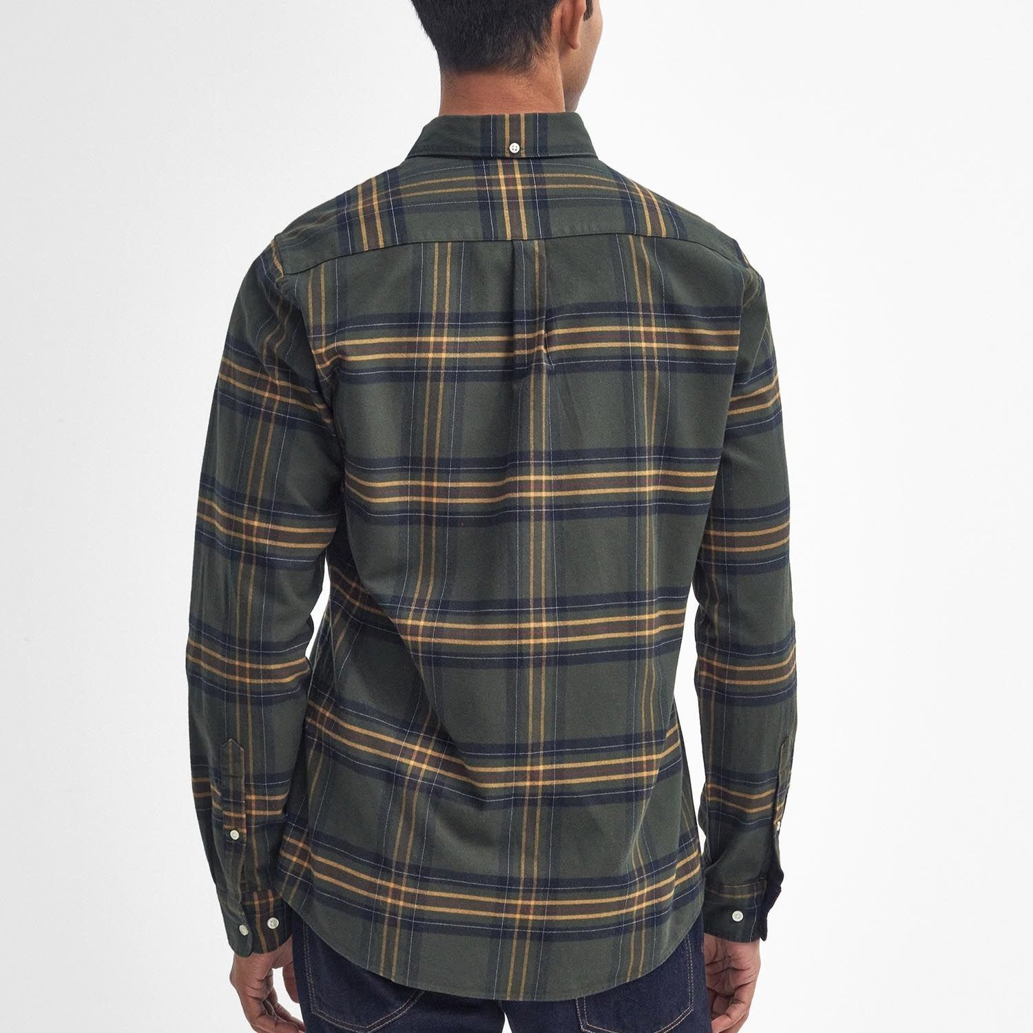 Barbour M Portdown Tailored Checked Shirt Olive