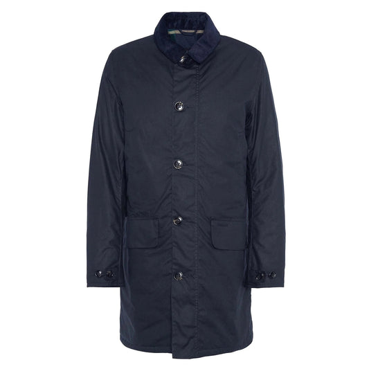 Barbour M Wax Mac Frakke Navy