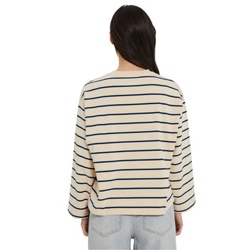 Norr W Giva L/S Tee Navy Stripe