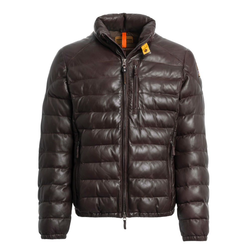 Parajumpers M Ernie Padded Læderjakke Obsidion