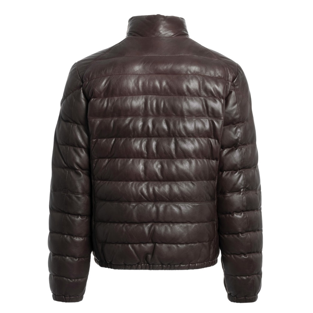 Parajumpers M Ernie Padded Læderjakke Obsidion