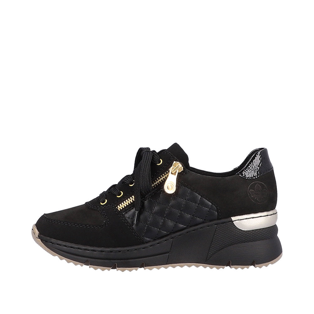 Rieker W Sneakers m Zip Black