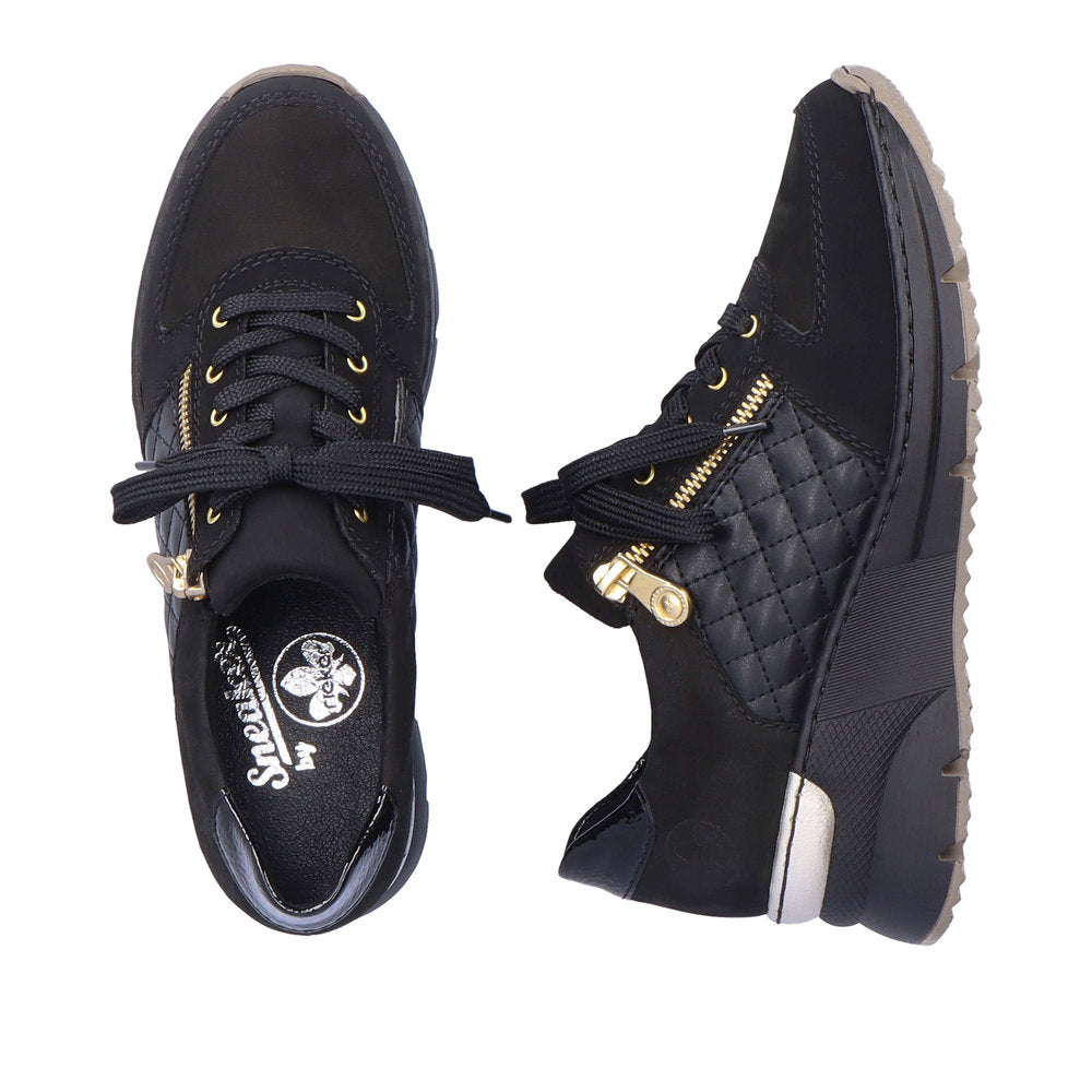 Rieker W Sneakers m Zip Black