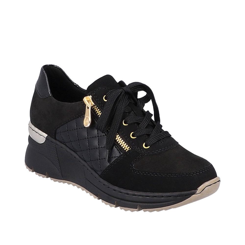 Rieker W Sneakers m Zip Black