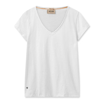 Mos Mosh Tulli V-Ss Basic T-Shirt White