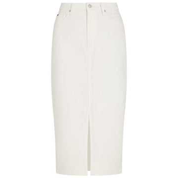 Tommy Hilfiger W Midi Straight Skirt HW Ecru