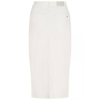 Tommy Hilfiger W Midi Straight Skirt HW Ecru