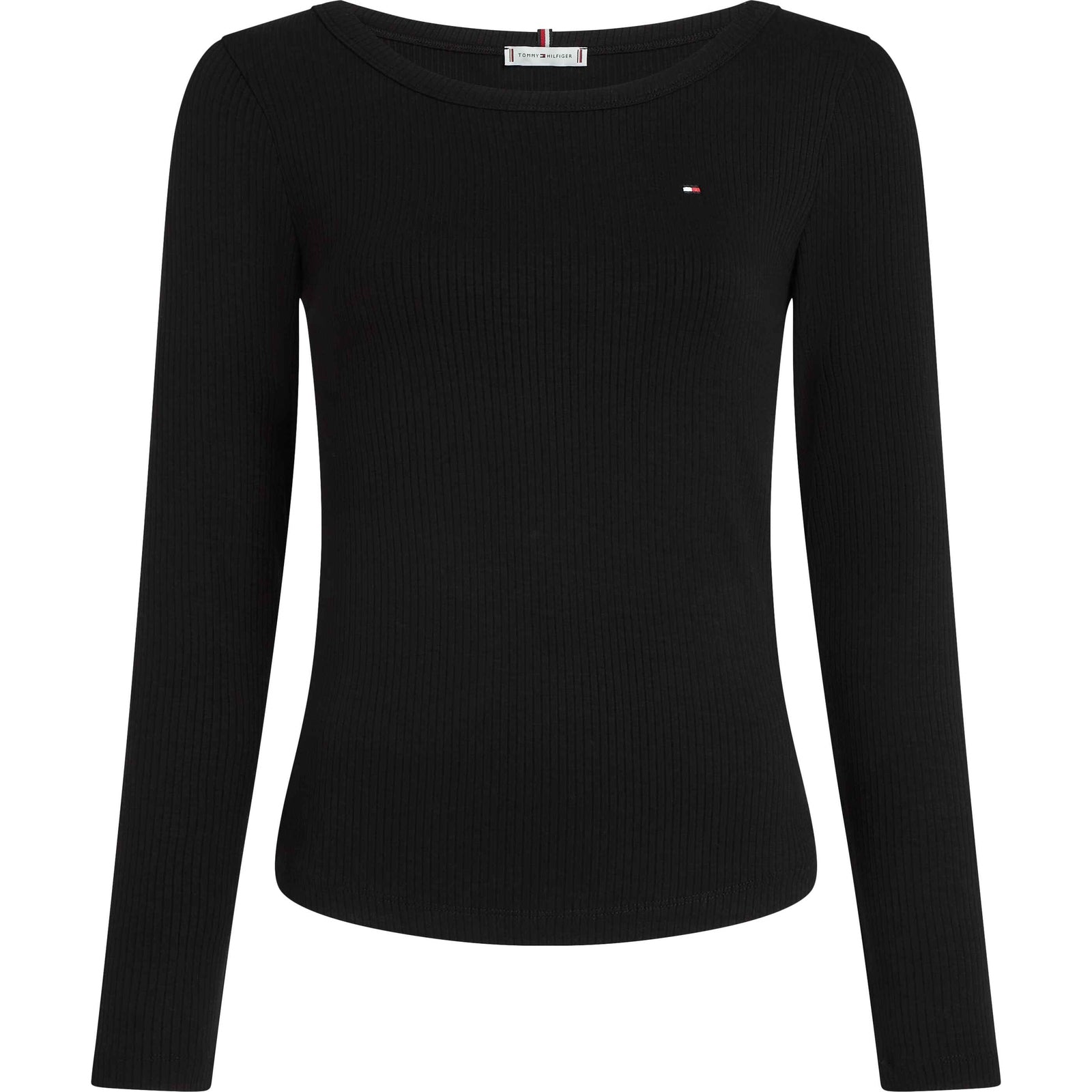 Tommy Hilfiger W Slim Rib O-Neck Black