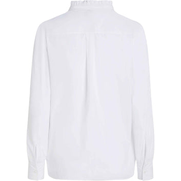 Tommy Hilfiger W Cotton Frill Relaxed Shirt Optic White