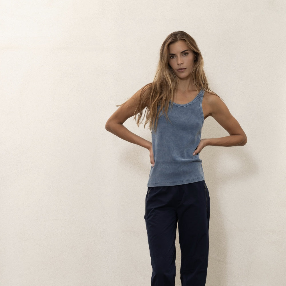 Blue Sportswear Delia Denim Tank Top Denim Blue