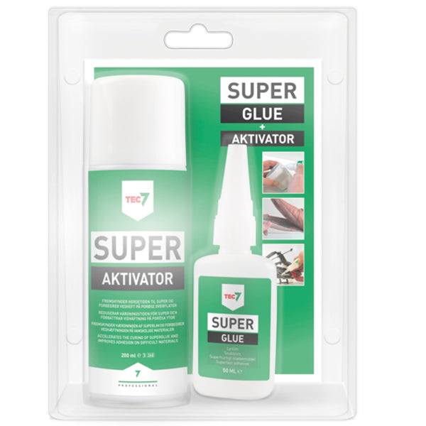 Tec7 Super lim og aktivator, 250ml