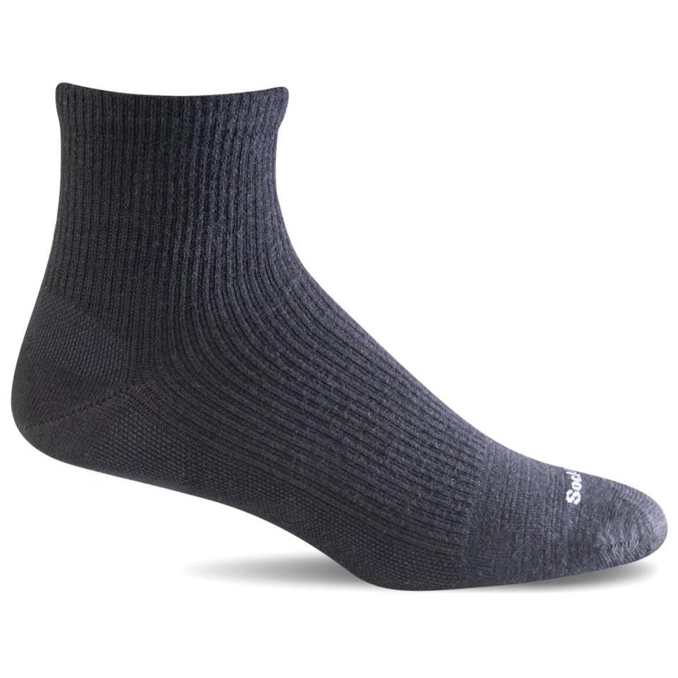 SockWell M Plantar Relief Quater Strømper Black Solid