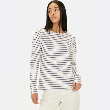 Camel Active W T-shirt Indigo Blue Stripes