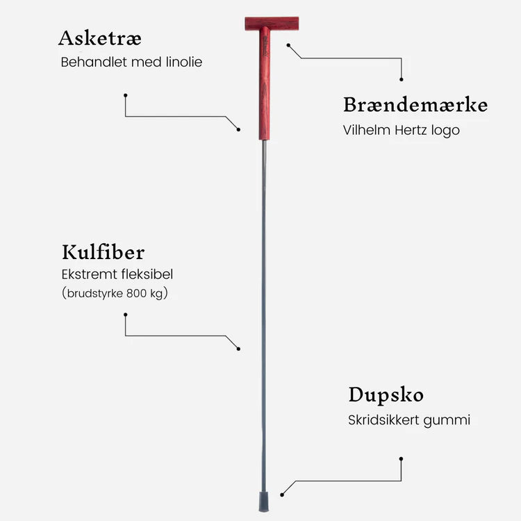Vilhelm Hertz Spadserestok Asketræ Rød